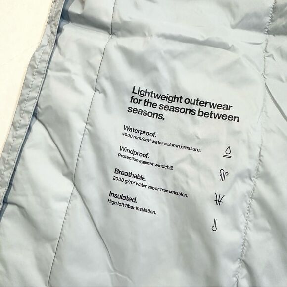 NWT Rains Fuse Vest Sky Blue-Gray Puffer Zip Front, Size XL Unisex - Picture 9 of 13